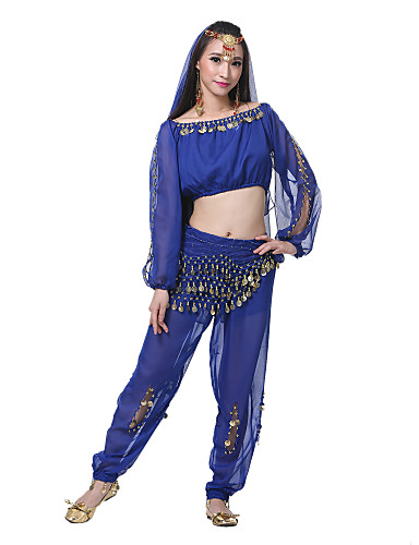 Dancewear Chiffon Indian Belly Dance Costumes For Ladies